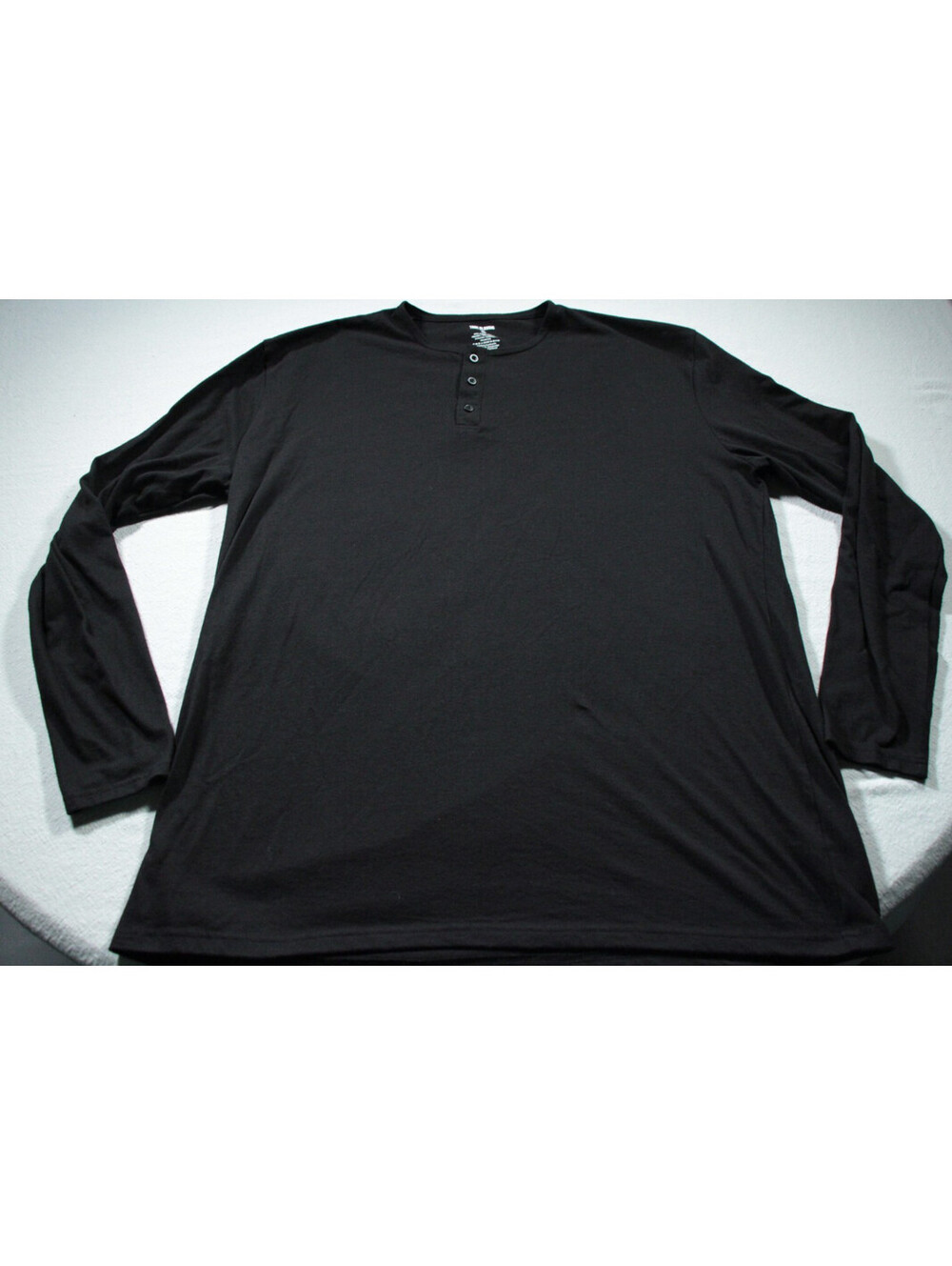 True Classic Long Sleeve 2XL Tall Henley T-Shirt Black XXLT Men's Shirt